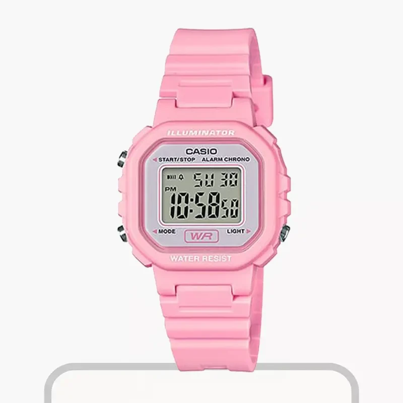 Casio POP Youth Digital Dial Pink Combination Ladies Watch-  LA-20WH-4A1